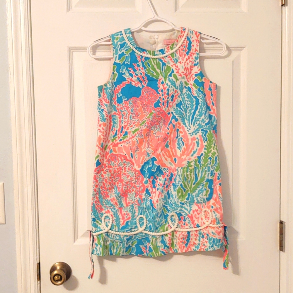 Girls Lilly Pulitzer coral reef shift dress